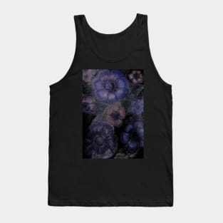 MIDNIGHT BLUE EXOTIC FLORAL BLOOM ART POSTER DECO PRINT TROPICAL VINTAGE DESIGN Tank Top